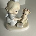 Precious Moments Caring 1994 Members Only Figurine PM941 Girl Nurse Bear 4.5"
