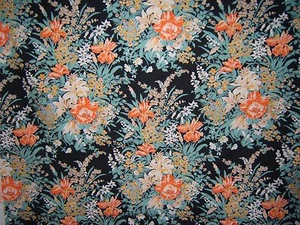 Waverly, Milady, Floral, BTY, Color Multi on Black - Picture 1 of 2