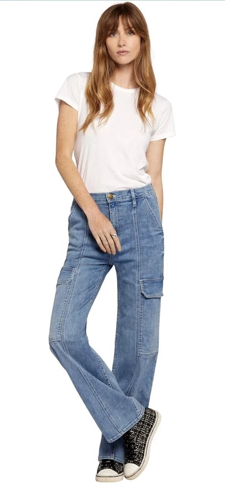 Current/Elliott Women's The Liv Denim Cargo Pant Imperial Size 29 Retail