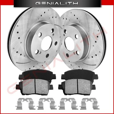 Front Disc Rotors Ceramic & Brake Pads for 2004-2006 2007 2008 2009 Toyota Prius - Image 1 of 4