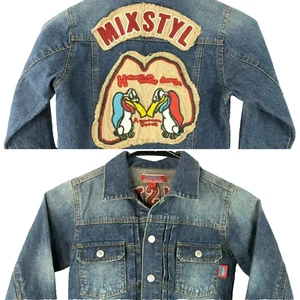 Mixstyl Kids Denim Jean Jacket Euro size 110 5? Buzzard American Spirit Nice Day - Picture 1 of 11