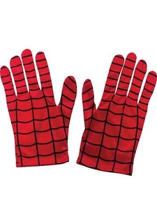 Child Official Marvel Spider-Man Fancy Dress Red & Black Gloves - Picture 1 of 1