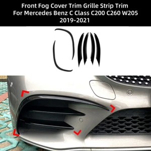 6Pcs Front Bumper Lip Splitter Spoiler For Mercedes Benz C-Class C200 2019-2021 - Imagen 1 de 9