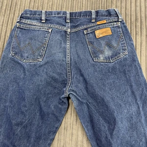 Wrangler Riggs FR Jeans Mens 36x34 (34x32) Workwear Dark Denim Blue Relaxed - Picture 1 of 15