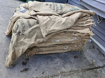 BURLAP JUTE COFFEE BEAN BAGS CRAFTS GARDEN  "FAST SAME DAY SHIPPING" - Image 1 of 4