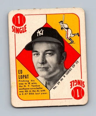 1951 Topps Blue Back #39 Ed Lopat VGEX-EX Vintage Baseball Card - Image 1 of 2
