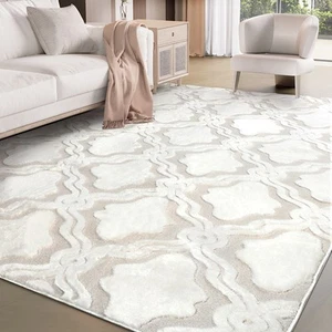Marlow Floor Rugs Area Rug Fluffy Faux Rabbit Fur Soft Shaggy Carpet Short Pile - Picture 1 of 35