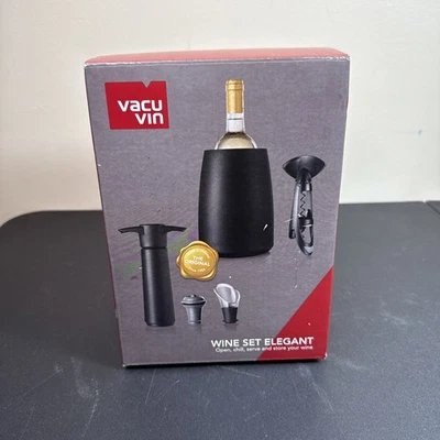 Juego de Vinos Vacu Vin Elegante Abridor Enfriador Ahorrador Vertedor Nuevo OB Accesorio de Vino Foto 1 de 4
