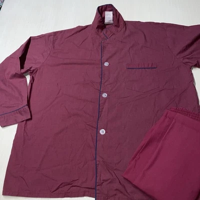 De Colección Puritan 2 Piezas Manga Larga Pijama Pantalones Prendas para Dormir Para Hombre’s X-Grande Granate Foto 1 de 4