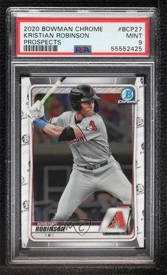 2020 Bowman Chrome Prospects Kristian Robinson #BCP-27 PSA 9 MINT - Image 1 of 2