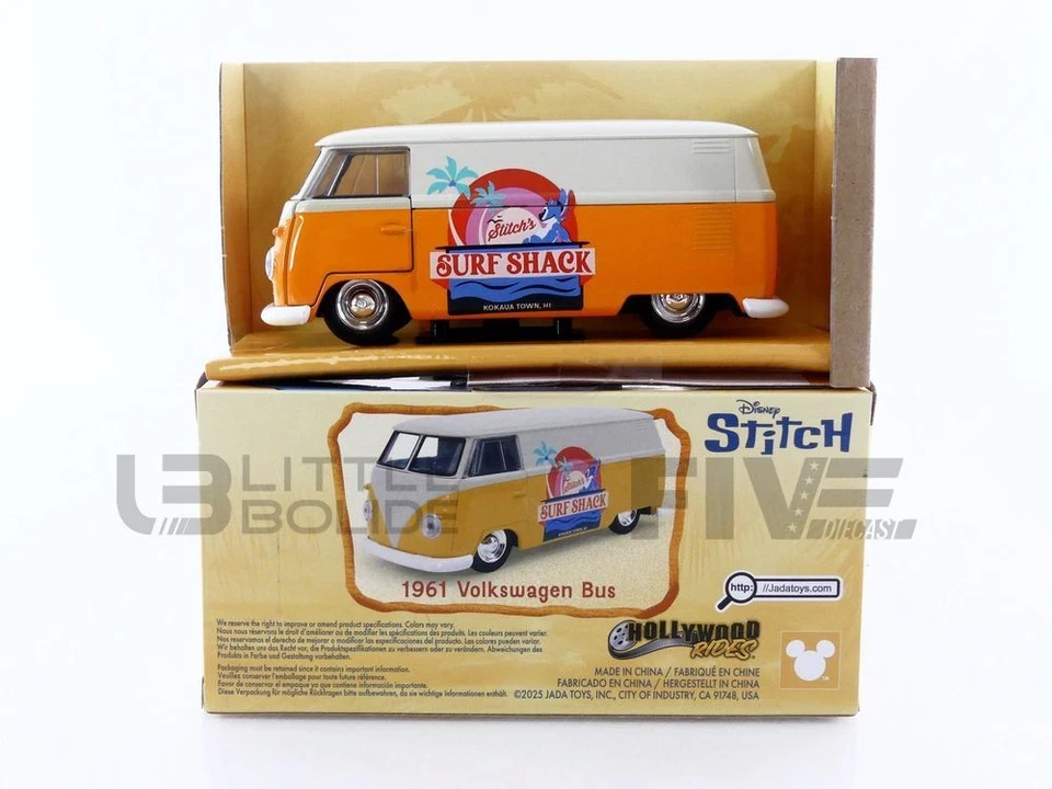JADA TOYS 1/32 - VOLKSWAGEN T1 STITCH SURF SHACK - 1961 36144OR - Photo 1/1
