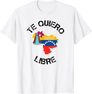 Venezuela Libre Shirt Fuera Maduro Bandera Flag Map Tee T-Shirt Hoodie - Picture 1 of 8
