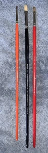Vintage Assorted M. Grumbacher Artist Brushes Lot 3 Michelangelo 4222B FREE SHIP - Picture 1 of 8