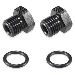 2Pcs Black off Cap ORB Plug Fitting 4AN 6AN 8AN 10AN 12AN Adapter Male - Picture 1 of 11
