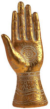 Ant. Phrenology Palmistry Indian Inspired Gold Hand Decorative Ornament