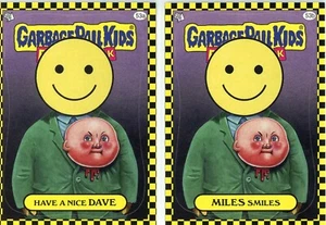 Garbage Pail Kids Flashback 1 HAVE A NICE DAVE/MILES SMILES 53A/B Base Stickers - Picture 1 of 1