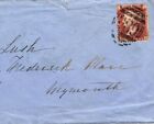 GB QV 1d Red 685 Numeral Wilton Wiltshire Weymouth 1875 {Samwells-covers} AA344 
