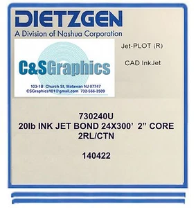 2 rollos de papel plotter de unión de 24"" x 300' 20 lb - Imagen 1 de 2