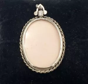 CIONDOLO PORTAFOTO OVALE IN ARGENTO 800 VINTAGE ANNI '50 MADE IN ITALY - Foto 1 di 8