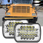 Fit For International 3800 School Bus 2pcs 7x6" 5x7 Hi/Lo Led Headlights Sealed
