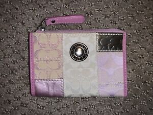 Coach Patchwork Mini Skinny ‘Pink & Multicolor Coin Purse