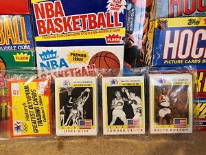 1983 Topps Greatest Olympians 45 Card Sealed Rack Pack Jerry West Top 