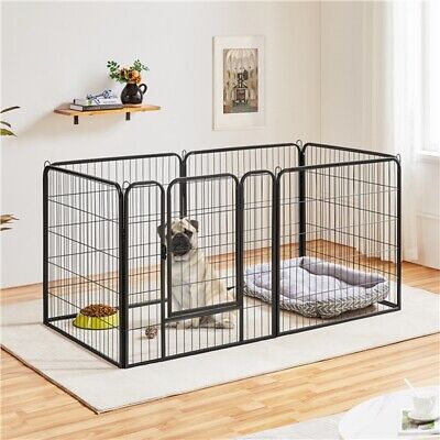Heavy Duty 6 Panel Puppy Playpens Pet Dog Pen Cat Rabbit Fence Indoor/Outdoor • 53.98€