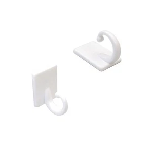 2er Set Klebehaken Raffhaken Gardinenhaken Vitragestange Scheiben Cafe Stange  - Bild 1 von 6