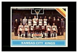 1975-76 TOPPS BASKETBALL KANSAS CITY KINGS #211 MARKED CHECKLIST TEAM CARD