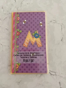 Mary Engelbreit ME Monogram M Colorful Notecards and Envelopes - Set of 6 - Picture 1 of 3