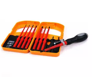 Expert 9-in-1 VDE Insulated IEC 60900 AC1000V Screwdriver Set:Slot Phillip Torch - Picture 1 of 5