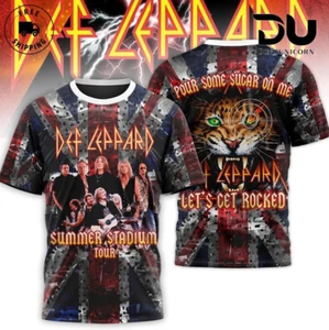 New Def Leppard Summer Tour 3D S-234XL Gift family T-Shirt - Picture 1 of 4