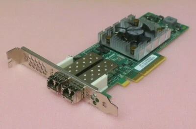 QLogic Dual Port 16Gb/s FC QLE2672-F PCIe Host Bus Adapter HBA + 2x 16Gb SFP's - Image 1 of 4