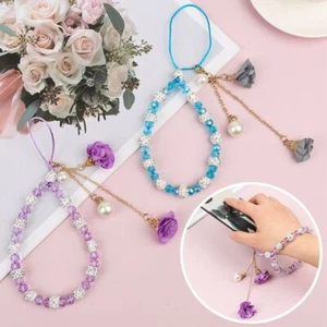 Keychain Wrist Rope Anti-lost Lanyard Flower Pendant Mobile Phone Lanyard - Photo 1 sur 14