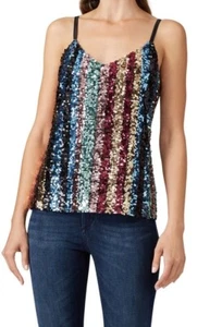 Canotta nuova $108 cupcakes & cashmere Estonia paillettes righe XSmall Y61 - Foto 1 di 12