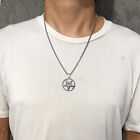 Pentagram star inverted/Upright S.steel polish pendant necklace box chain 24"