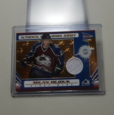 2003-04 Pacific Prism Game Worn Jersey 109 Milan Hejduk 302/1185 (Avalanche)
