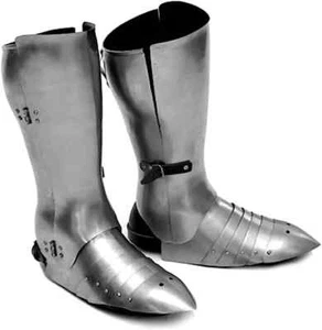 Medieval Pies de Hierro Armadura Caballero Zapatos Acero Combate Guerrero LARP Disfraz Armadura - Imagen 1 de 4