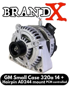 320A GM Small Case 14-21 Alternator High Output Brand X Alt Chevy AD244 mount - Picture 1 of 1