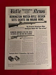 Pubblicità stampa notizie fucile Remington 1961 vintage modello 40X fucile - Foto 1 di 7