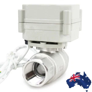 2 Way 1/2" 3/4" 1" 110-230VAC N.C. Stainless Electrical Motorized Ball Valve - Picture 1 of 6