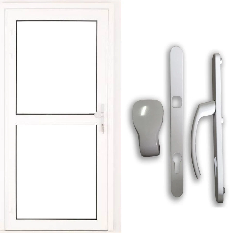 Nebeneingangstür Nebentür Tür Glastür Ladentür Klarglas Drückergarnitur Klarglas - Bild 1 von 1