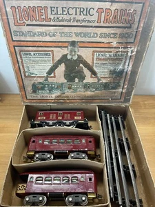 LIONEL VORKRIEG NORMALSPUR 350 SET: LOK 8; AUSSICHT, PULLMAN - Bild 1 von 9