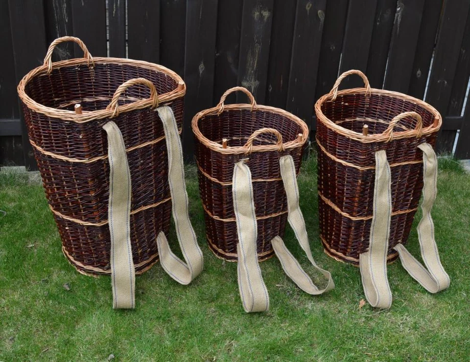 Kiepe 3 varianti grandi!  Cestino da trasporto cestino a gobba cestino posteriore vimini no rattan - Immagine 1 di 1