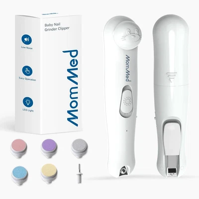 Cortadores de unhas de bebê e lixa de unhas elétrica, 2 em 1 aparador de unhas de bebê elétrico, fofo... - Imagem 1 de 4