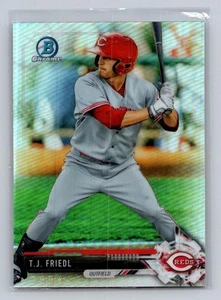 2017 Bowman Draft #BDC-8 T.J. Friedl Chrome Refractor - Picture 1 of 2