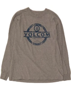 VOLCOM Womens Graphic Top Long Sleeve UK 18 XL Grey Cotton SP11 - Picture 1 of 3