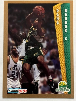 1992-93 Fleer #430 Dana Barros Seattle Supersonics — 第 1/2 张图片