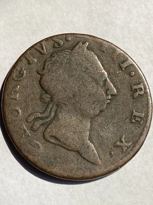 1776 Colonial America’s - Ireland 🇮🇪 Hibernia Small Head Evasion 1/2 Penny - Image 1 of 4