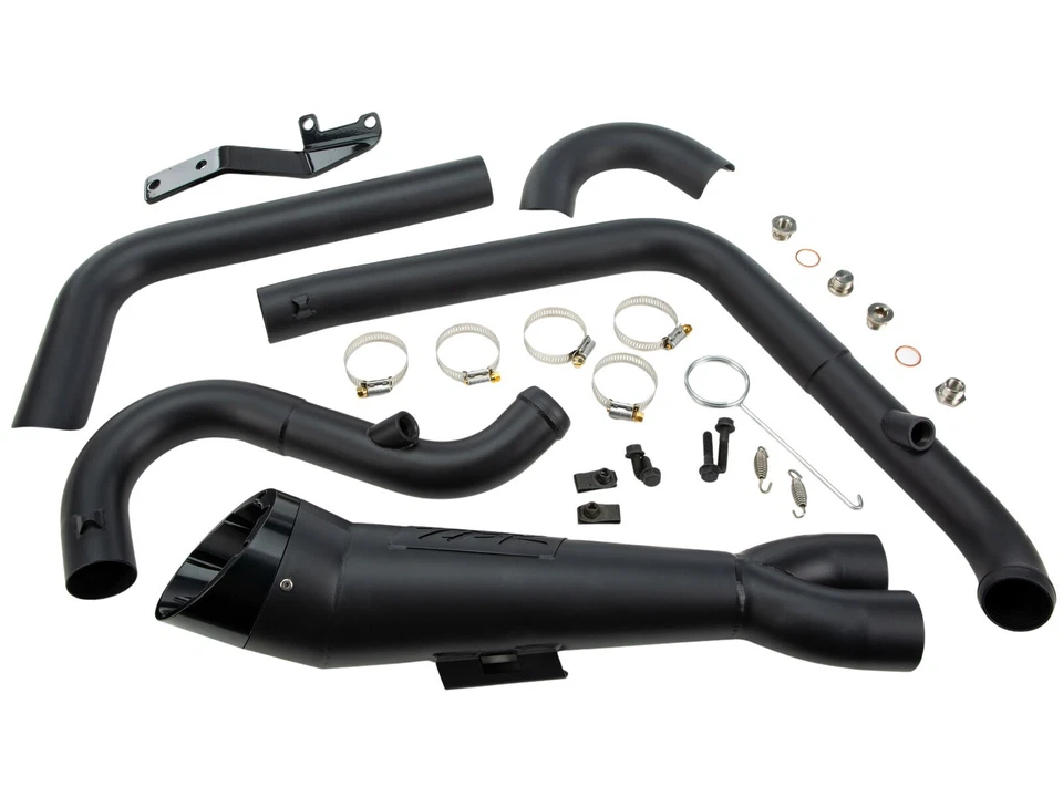 Escape Two Brothers 2 en 1 Turnout negro para Harley Davidson Dyna 06-17 Foto 1 de 1